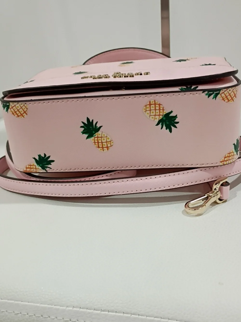 kate spade Pink Pineapple Print Top-Handle/Crossbody Satchel